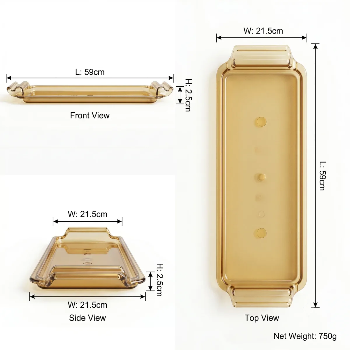 GN 1/2 PESU High-Heat Shallow Food Pan detail 2