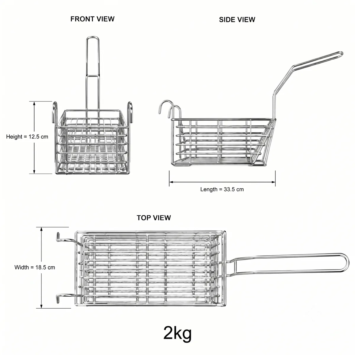 4-Layer Compartment Fry Basket (Pitco-Style Leg-Meat Rack) detail 2