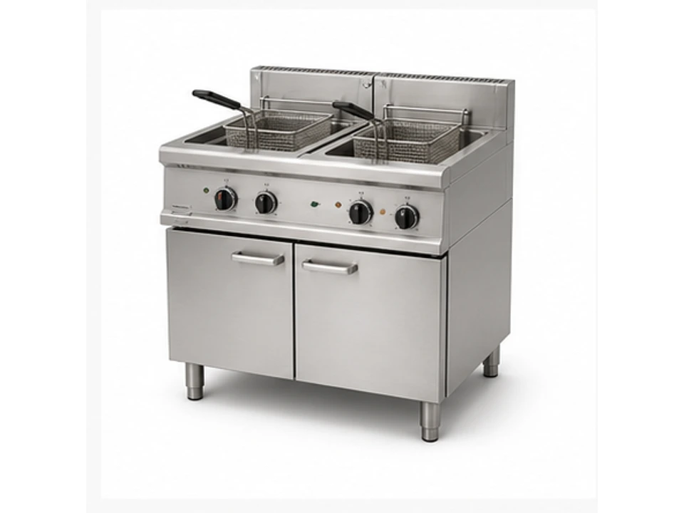 Electric Fryer 2-Tank with Cabinet